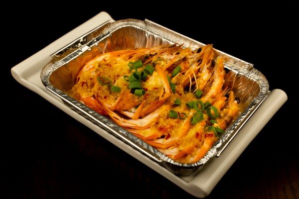 LANGOSTINO REBANADA CON SALSA DE AJO